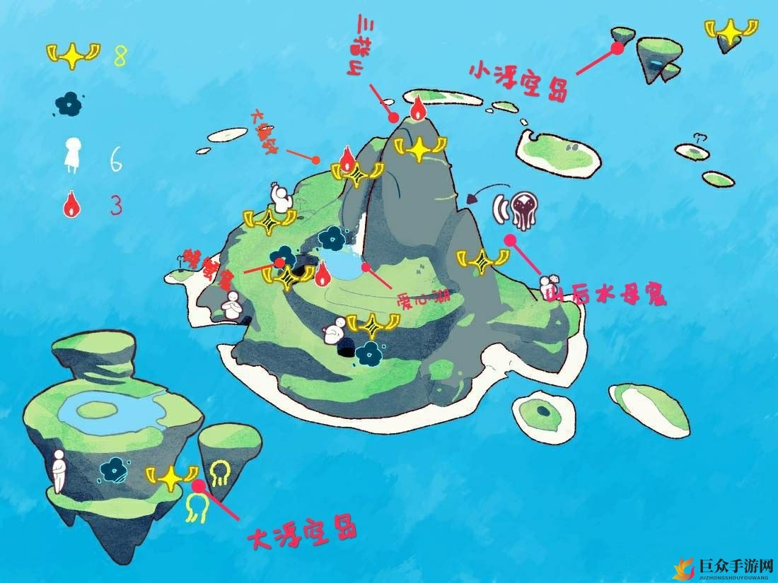 光遇圣域群岛地图详解 圣域群岛各地点名称介绍
