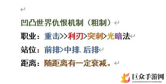 《凹凸世界》仇恨系统揭秘，探析机制本质