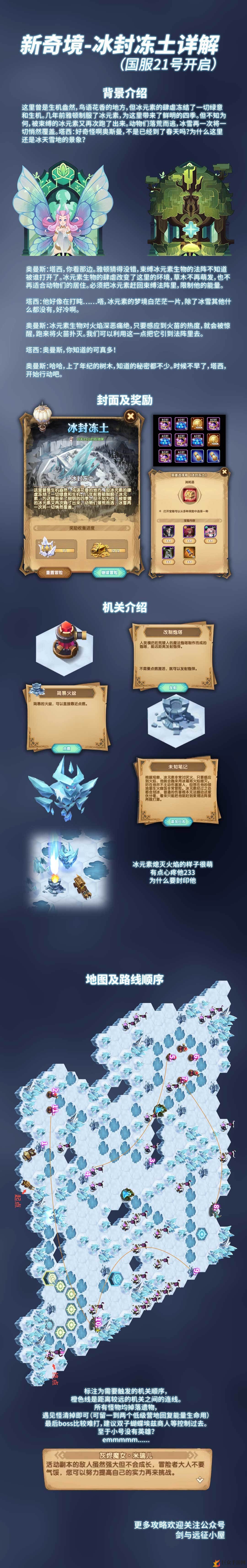 《剑与远征新奇境冰封冻土攻略》冰封冻土线路详解分享