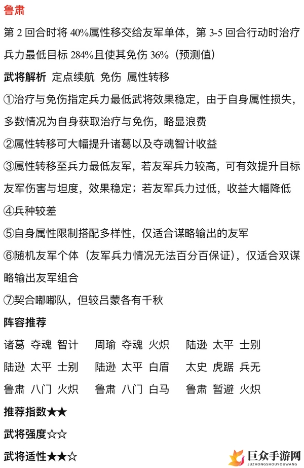 三国志战略版s3新武将鲁肃怎么样厉害吗