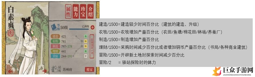 《江南百景图揭秘》特殊居民属性全解析，作用详解一览