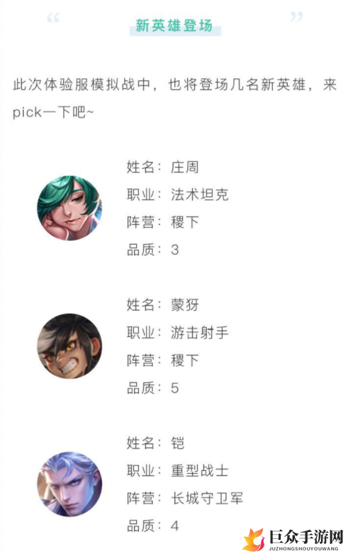 王者荣耀模拟战新英雄棋子上线 王者模拟战新英雄棋子介绍