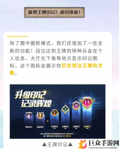 《和平精英》新王牌印记查询与获取攻略