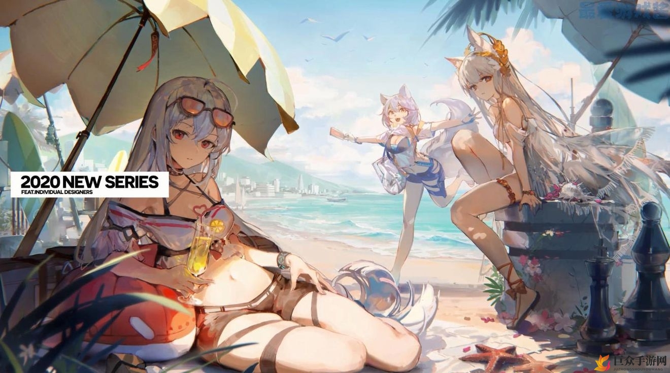 《明日方舟》斯卡蒂泳装皮肤亮相，美图欣赏，潮涌而来
