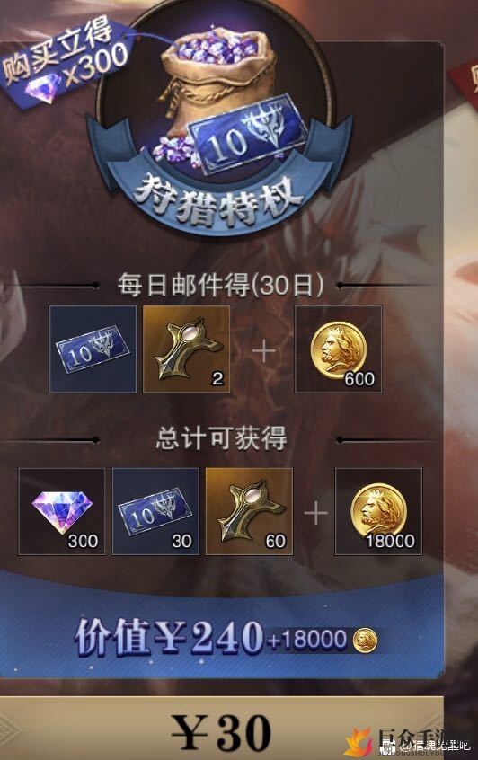 猎魂觉醒60元月卡值不值 60元月卡包购买指南