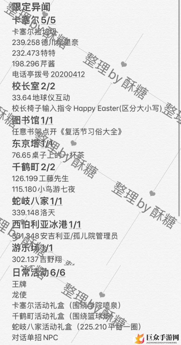 《龙族幻想》手游追迹者彩蛋寻踪，20个坐标全收录